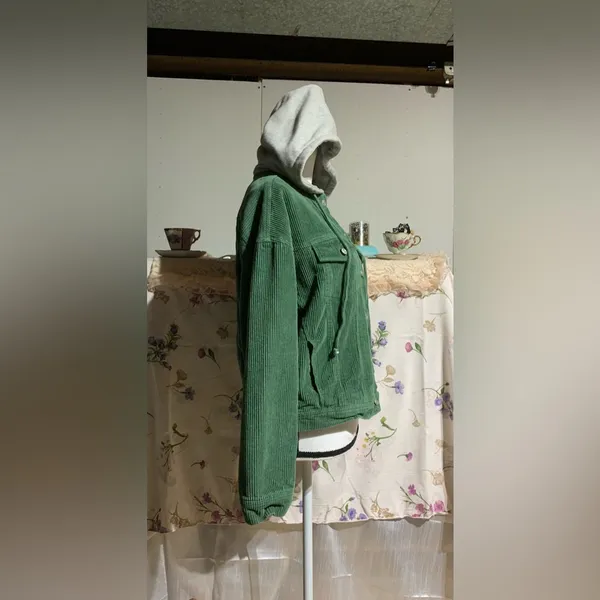 Pol Green Corduroy Jacket - Image 2