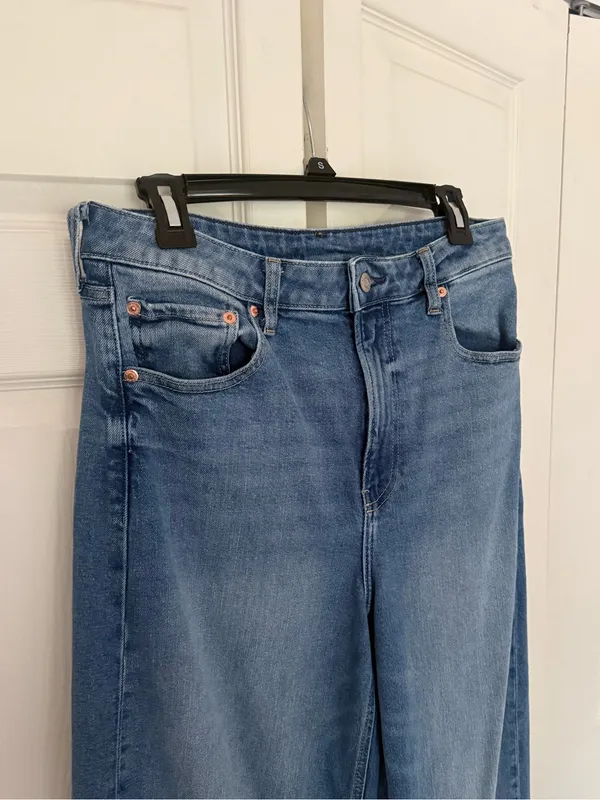 GAP Extra High Rise Stride Wide Leg Jeans Light Indigo Baggy Jeans Size 30 10L - Image 5