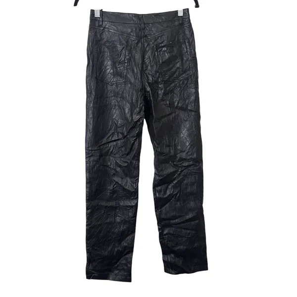 ARITZIA Wilfred Crinkle Faux Leather Pant Black Sz‎ 4 - Image 2