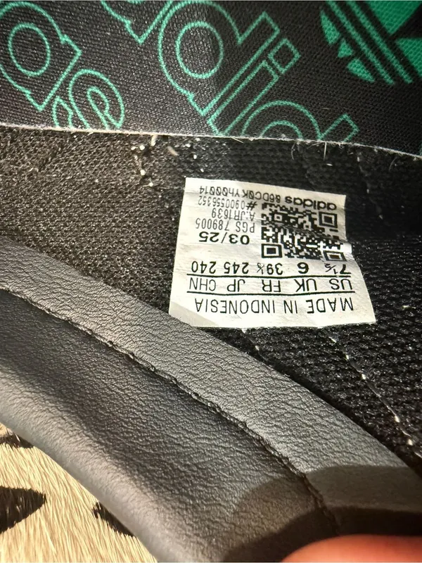 adidas Cow Print Sneakers w/ Green Laces - 7.5 - like new / pony hair (runs big) - Image 5