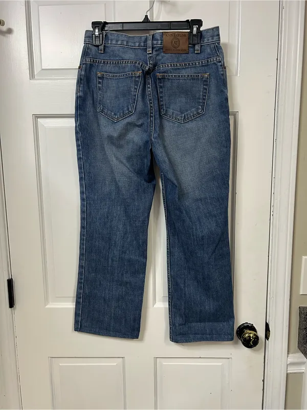 Ann Taylor Wide-Leg Jeans in Medium Blue Wash - Image 2