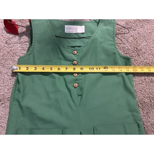 Vintage Girl Scout USA Uniform Jumper Sz10 Dress Green Sleeveless W/pants‎ Sz12 - Image 11