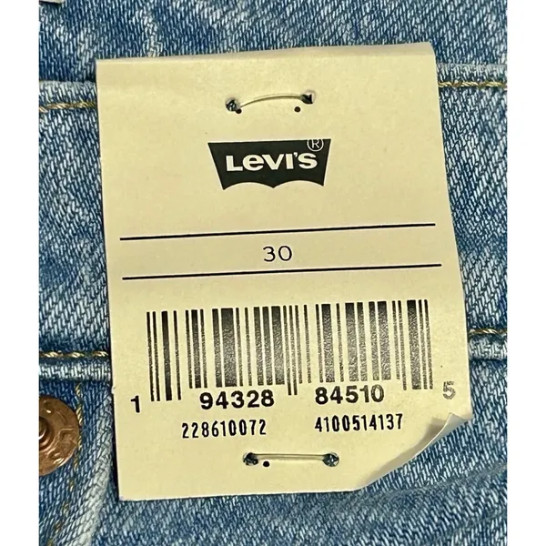 Levi's Premium Wedgie High Rise Tapered Jeans Women's Size 30 Light Wash NWT - Image 8