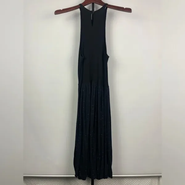 LNA Heathered Black Ribbed Halter Casual Fit &‎ Flare Dress - Image 8