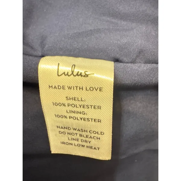 Lulus Effortless Grace Navy Blue Organza Halter Midi Sizes XL NEW. - Image 7