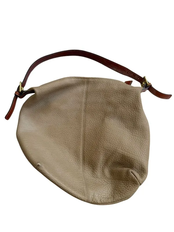 DOONEY & BOURKE Vintage Tan Brown Pebble Leather Shoulder Bag - Image 3