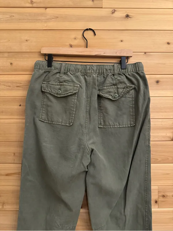 Aerie Medium Green High Rise Cotton Lyocell Jogger Relaxed Baggy Casual Fall - Image 6