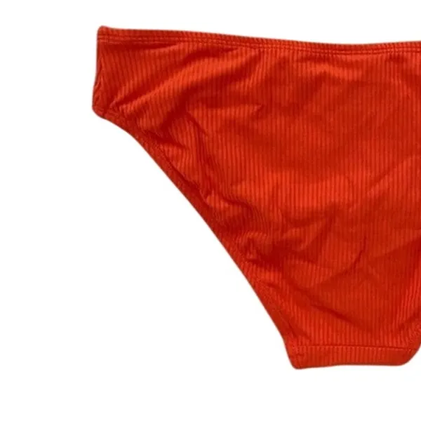 NWT Andie Swim The Bikini Rib Bottom Medium Coverage Low Rise Large Sire Orange - Image 8