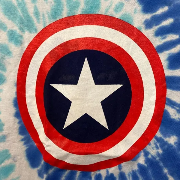 Captain American Shield Marvel Cinematic Universe Tie Dye L - Image 2