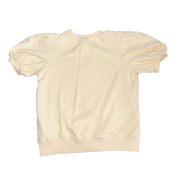 ANNIEWEAR Teddy Bear Puff Sleeve Sweatshirt Women S Yellow Excellent Graphic Tee - Image 5