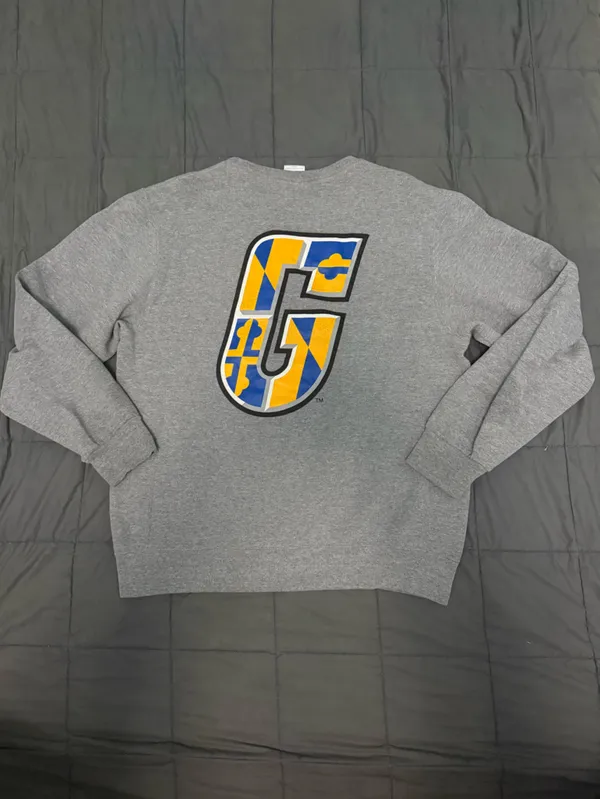 Goucher College Russell Athletic grey crewneck Size M #90s - Image 2