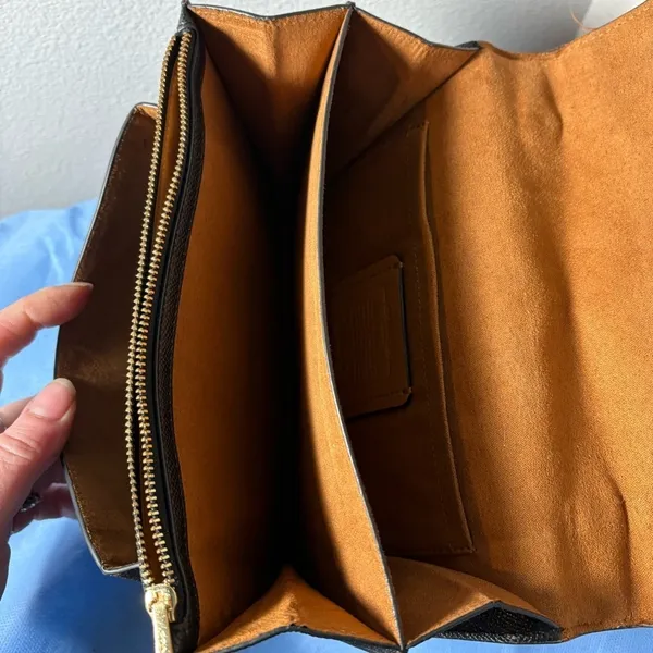 Coach Black and Brown signature Crossbody Bag - Image 7