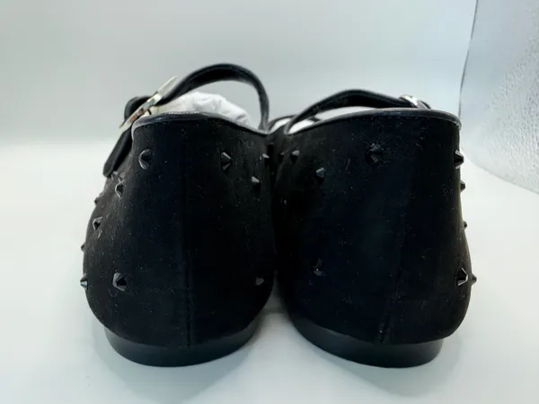 J.Crew Black Studded Mary Jane Ballet Flats Rhinestone Goth Coquette Punk Chic Size 8 - Image 9