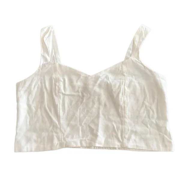 A New Day Linen cropped top size M - Image 5