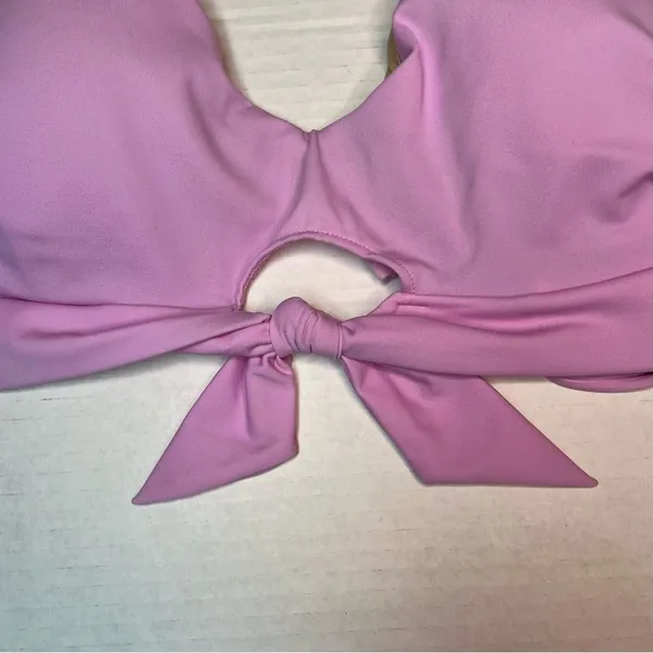 Shade & Shore Light Purple Tie Front Bralette Bikini Top Size 34C New! - Image 4