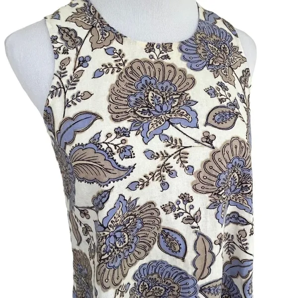 Tommy Hilfiger Neutral Floral Linen Sleeveless dress NWT 2 - Image 2