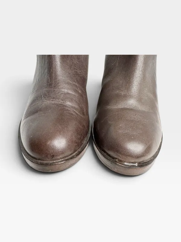 Cole Haan Brown Leather And Suede Knee High Riding Boots Size 6B - Image 8