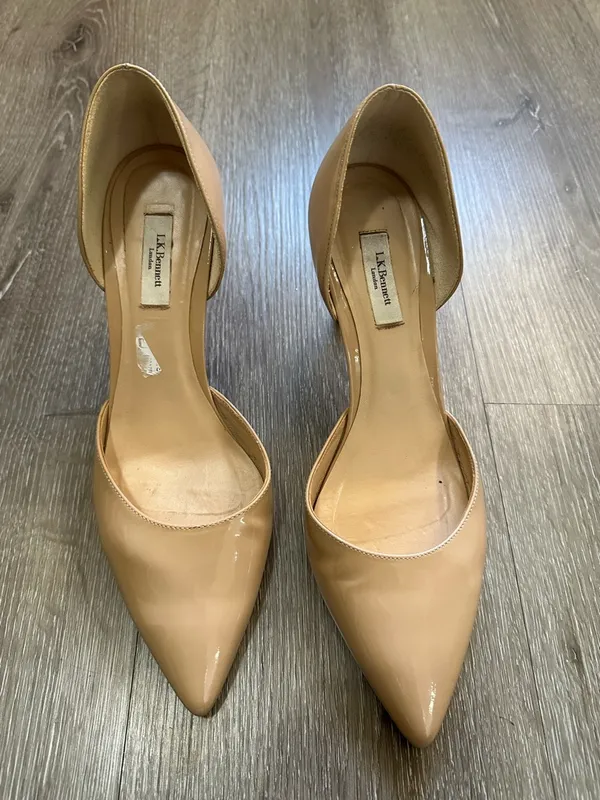 LK Bennett Nude Patent D'Orsay Pointed-Toe Pumps - Image 3