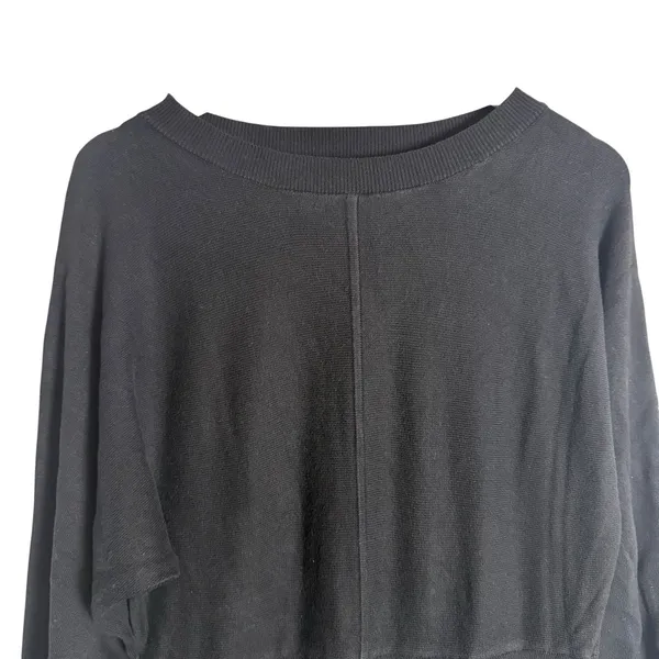 Ripe Sloane Black Knit Long Sleeve Crewneck Sweater Midi Dress Maternity Large - Image 8