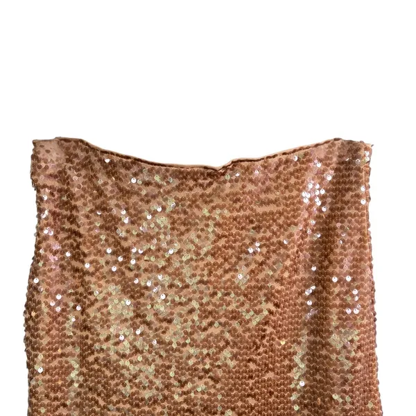 RACHEL ZOE Stretch‎ Sequin Mini Skirt in Rose Gold, Large - Image 4