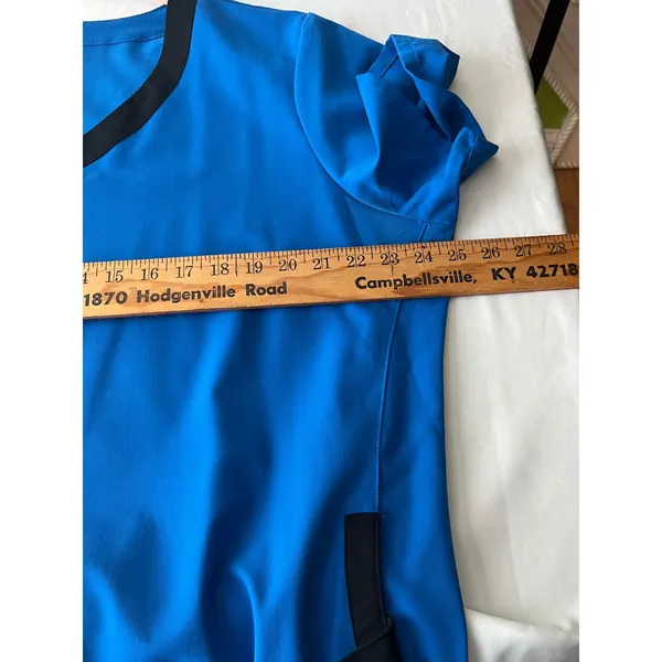 Nurse Mates Olivia Heart Scrub Women 2X Royal Blue Black Trim Top 981505 Medical - Image 9