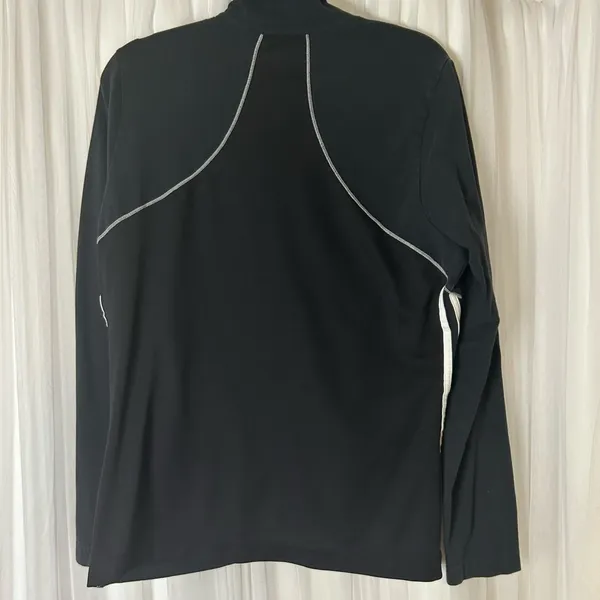 Adidas Women's Black Track Jacket with White Stripes - Image 2