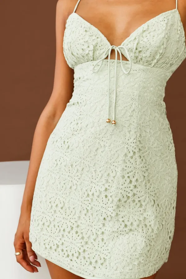 Pastel Green Selfie Leslie Mini Dress - Image 4