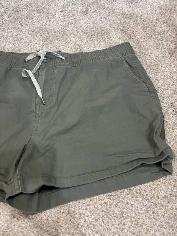 Vuori Ripstop Short Army Green Pockets Drawstring Cotton Hiking Outdoor Climb XL - Image 15