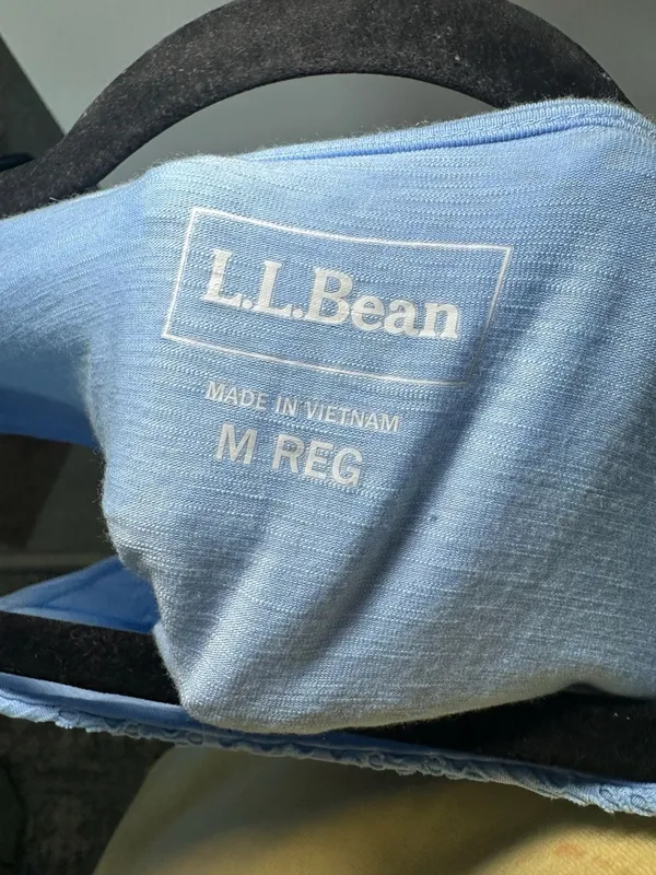 NWT LL Bean Women's Blue Lace-Trim Tank Top Size M Reg - Image 5