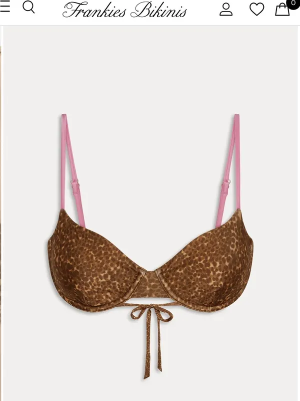Frankie's Bikinis Brown Leopard Bikini Reversible - Image 3