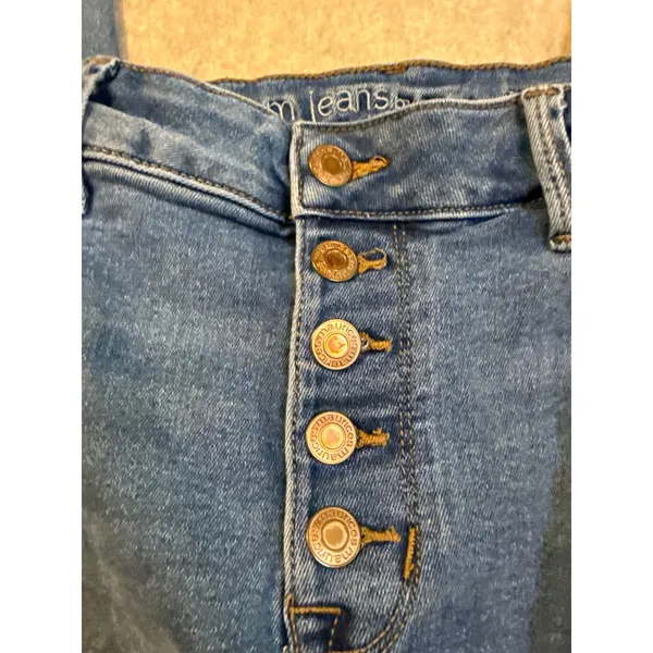 Maurices M. Jeans High Rise Skinny Distressed Button Fly Blue Denim 29x28.5 - Image 8