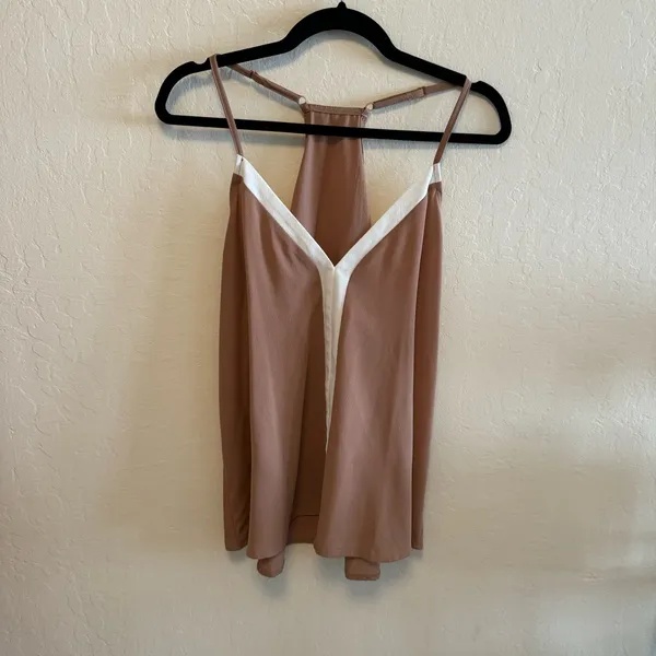 Brown & white women's tank top - Image 2