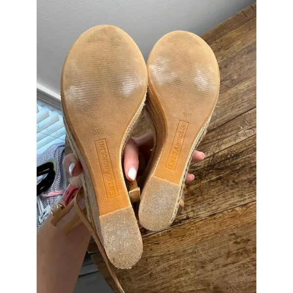 Enzo Angiolini tan platform wedge sandals Women's size 8.5 - Image 7