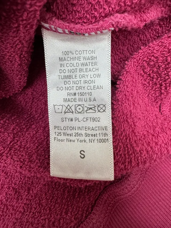 Peloton Rose Logo Pink Sweatshirt Size Small - Image 5