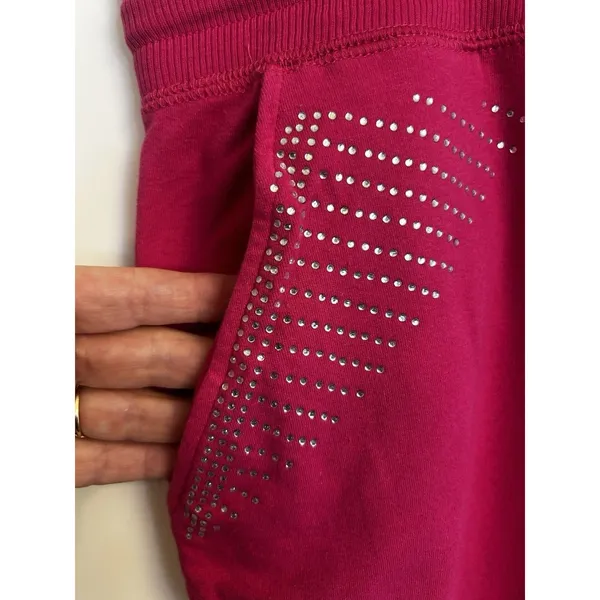Active USA NYL New York Laundry Pink Rhinestone Capri Lounge Pants 2X NWT Plus Size - Image 4