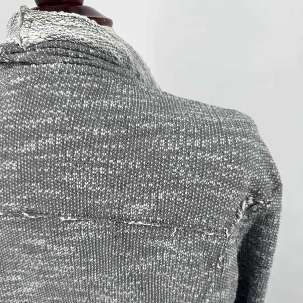 Free People In The Loop Open-Front‎ Waterfall Cardigan Gray White L - Image 7