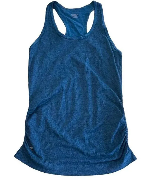 Athleta Women's Speedlight Racer Back Tank Size Medium Athletic Stretch blue - Image 9