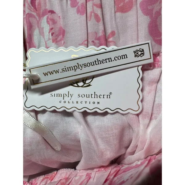 Simply Southern Floral Tiered Mini Skirt‎ Pink Blue Cotton XXL 0125-SKIRT-MULTI - Image 7