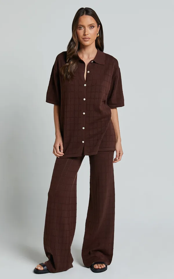 New Showpo Tommy Cotton Two Piece Set Knit Top And Pants Size Medium MSRP $109 - Image 4