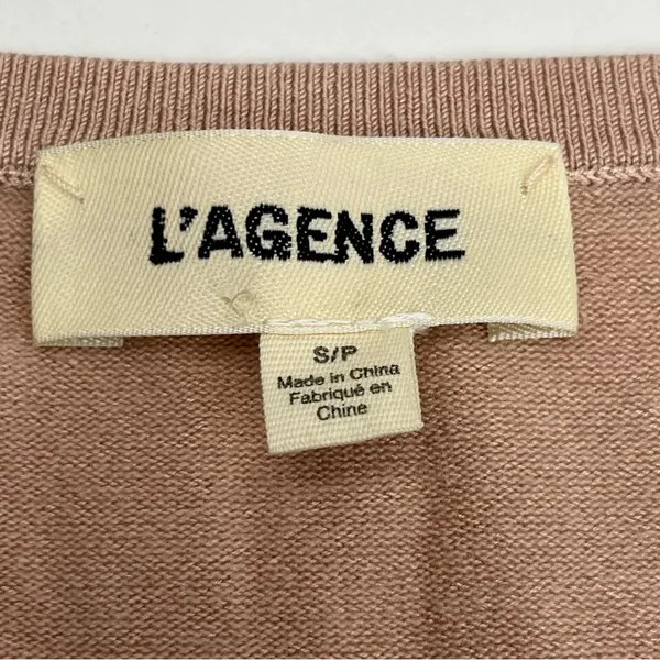 L'Agence Jocelyn 3/4 Sleeve Cutout Sweater Blush‎ Pink Womens Stretch Small NWOT - Image 3