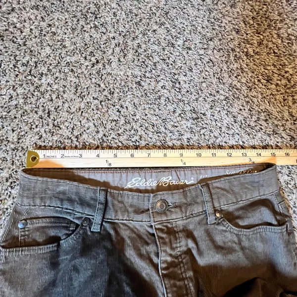 Eddie Bauer Womens Brown Corduroy‎ Pants Slightly Curvy Bootcut Size 30 - Image 5