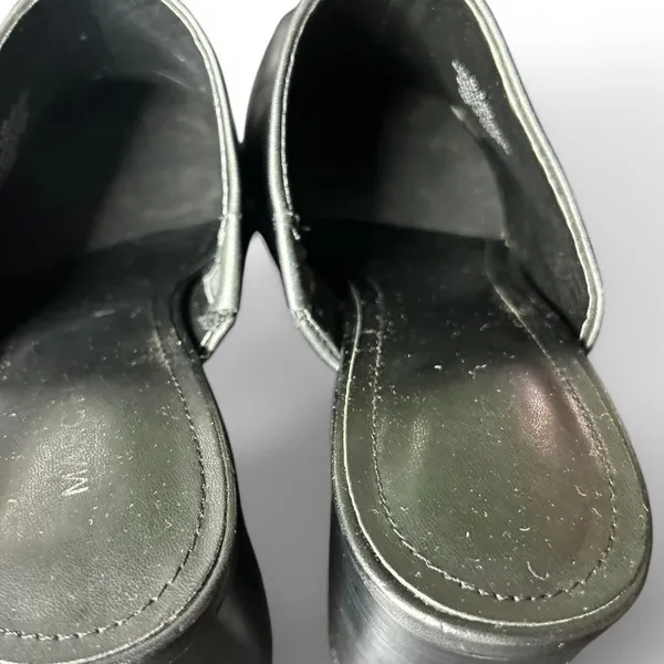 Marc Fisher Woman’s fanna mules black heel mule square toe. Size 9.5. - Image 5