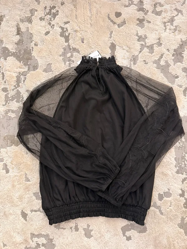 Guess Sheer Long Sleeve Top - Image 4