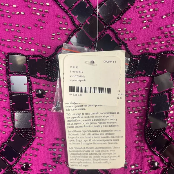 Free People SPEAK EASY Size 4 Pink Sequins Beads Mini NEW FLAWED - Image 6