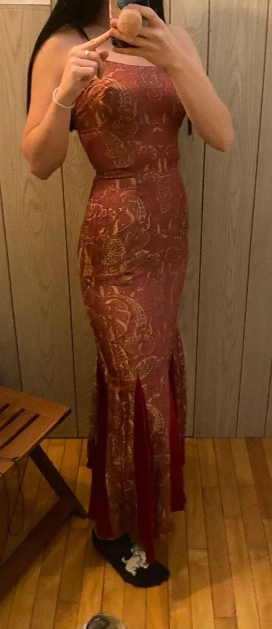 Vintage Dress Red - Image 2