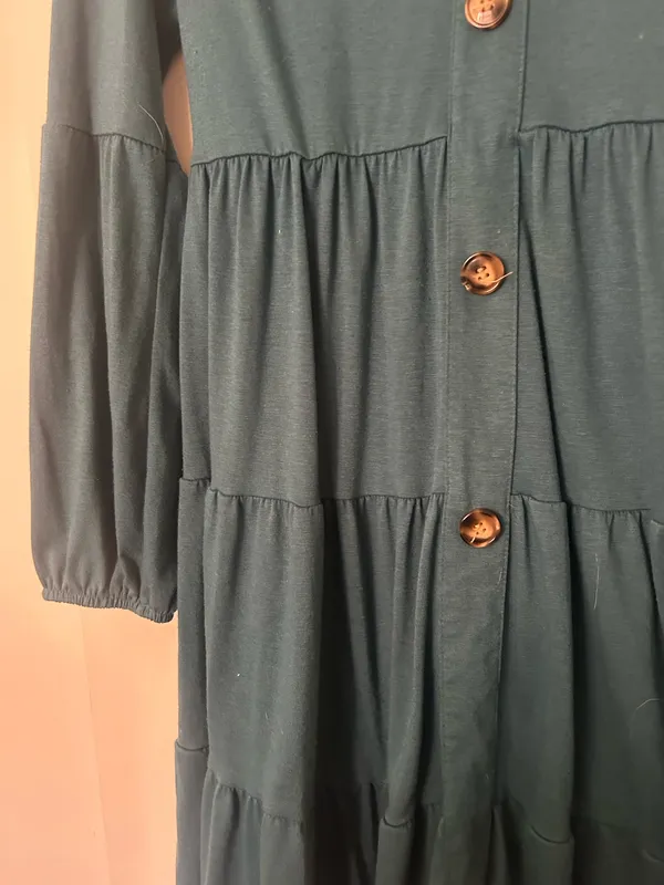 Teal long sleeve dress Blue Size M - Image 4
