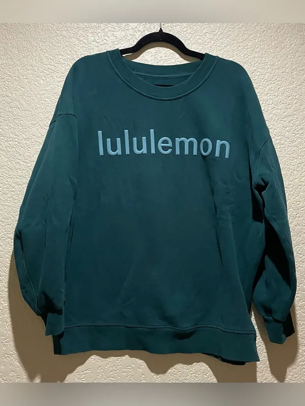 Lululemon Perfectly Oversized Storm Teal Crewneck Sweatshirt - Image 5