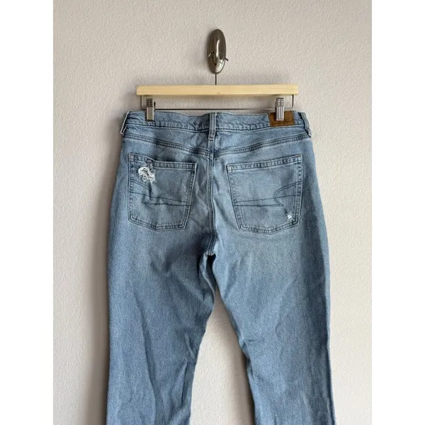 American‎ Eagle Jeans Women's 12 90s Low Rise Skinny Kick Stretch Denim Raw Hem - Image 10