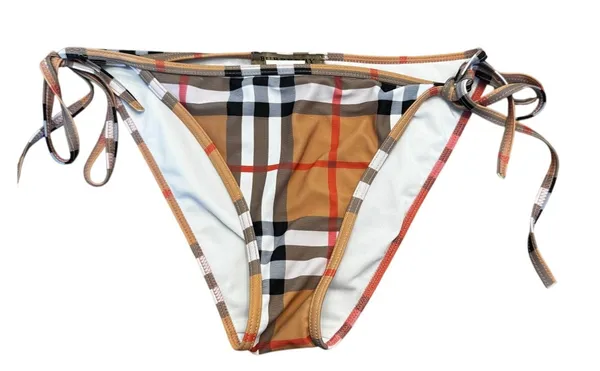 Burberry London England Classic Nova Check Side Tie Bikini Bottom Estimate Small - Image 2