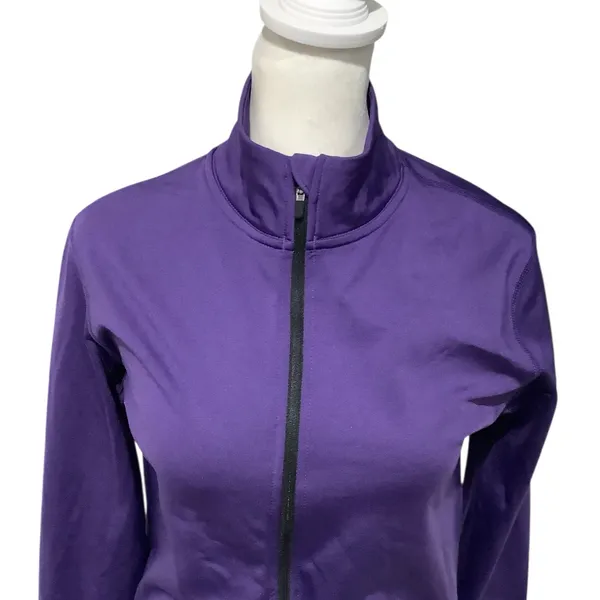 Nike Pro Dri-Fit Women's Deep Purple Zipper Jacket EXCELLENT CONDITION Size L - Image 4